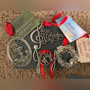Christmas Ornament Set - Silver and Red
